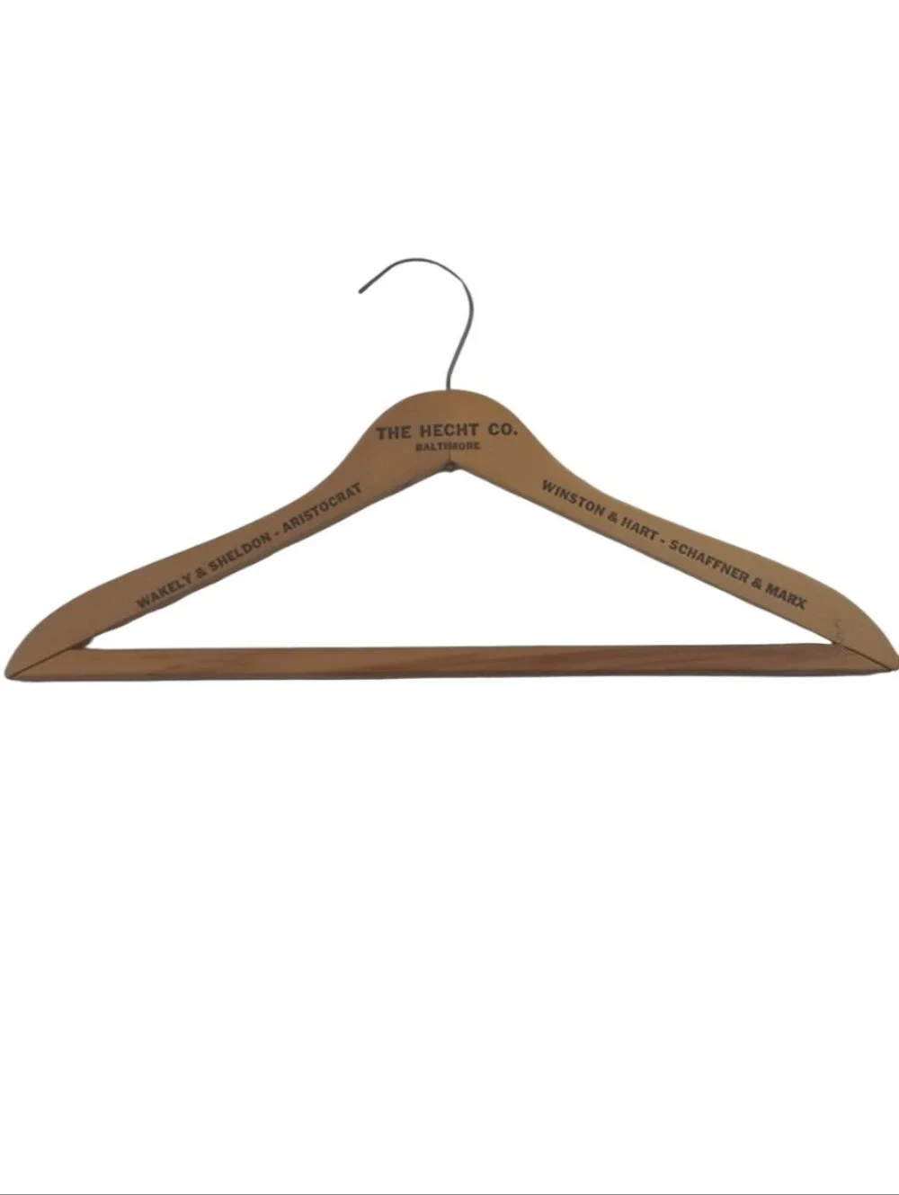 Vintage Wooden Men's Hanger - Natural Brown 